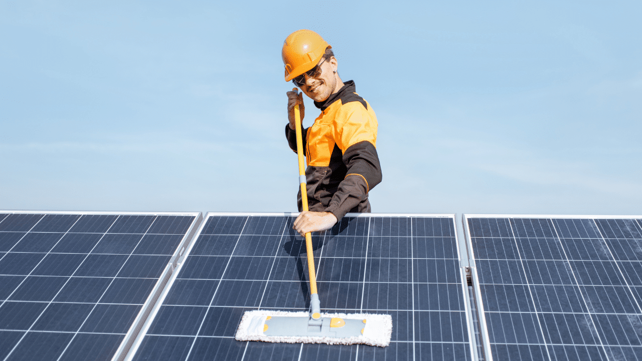 cleaning solar panels